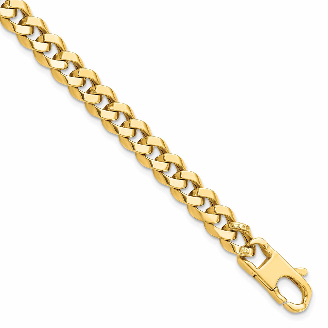Lovely Rita's Bracelets 14k Yellow Gold 7.0mm Beveled Curb Bracelet