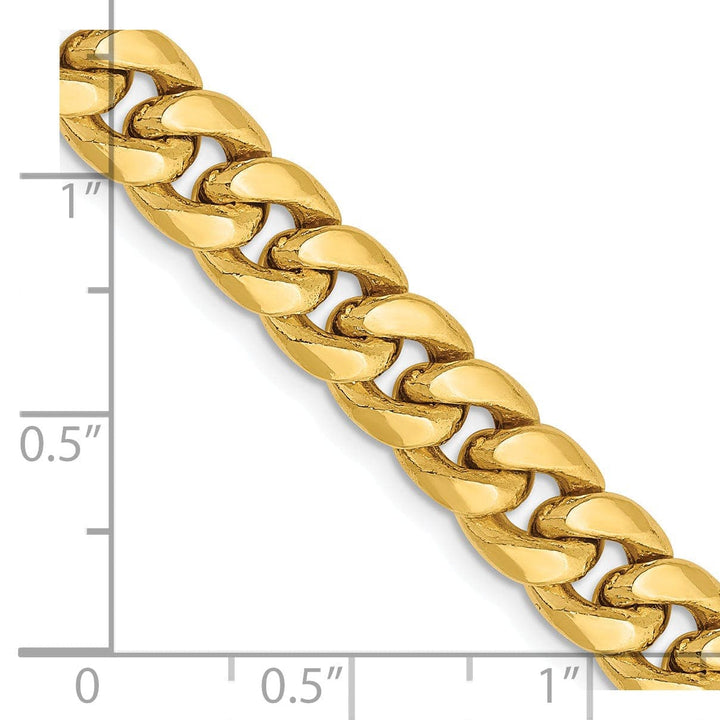 Lovely Rita's Bracelets 14k Yellow Gold 7.30mm Hollow Cuban Link Chain