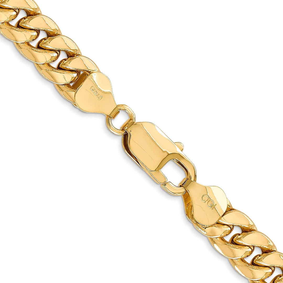 Lovely Rita's Bracelets 14k Yellow Gold 7.30mm Hollow Cuban Link Chain