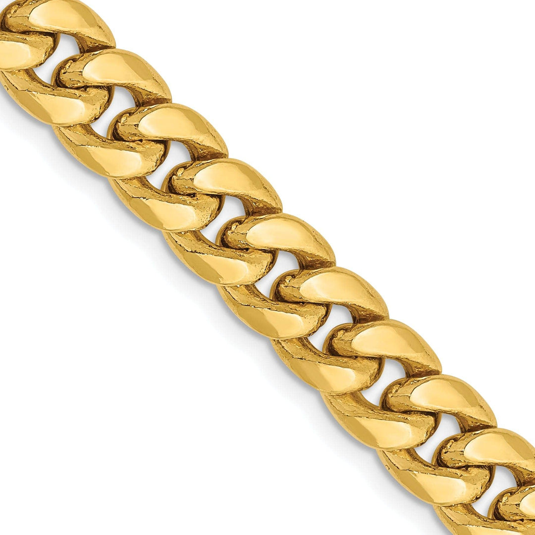 Lovely Rita's Bracelets 14k Yellow Gold 7.30mm Hollow Cuban Link Chain