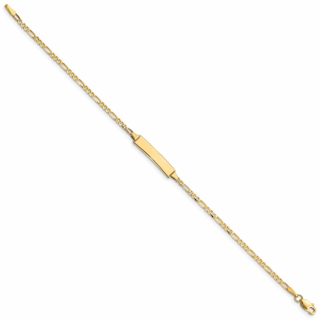 Lovely Rita's Bracelets 14K Yellow Gold Baby ID Figaro Link Bracelet