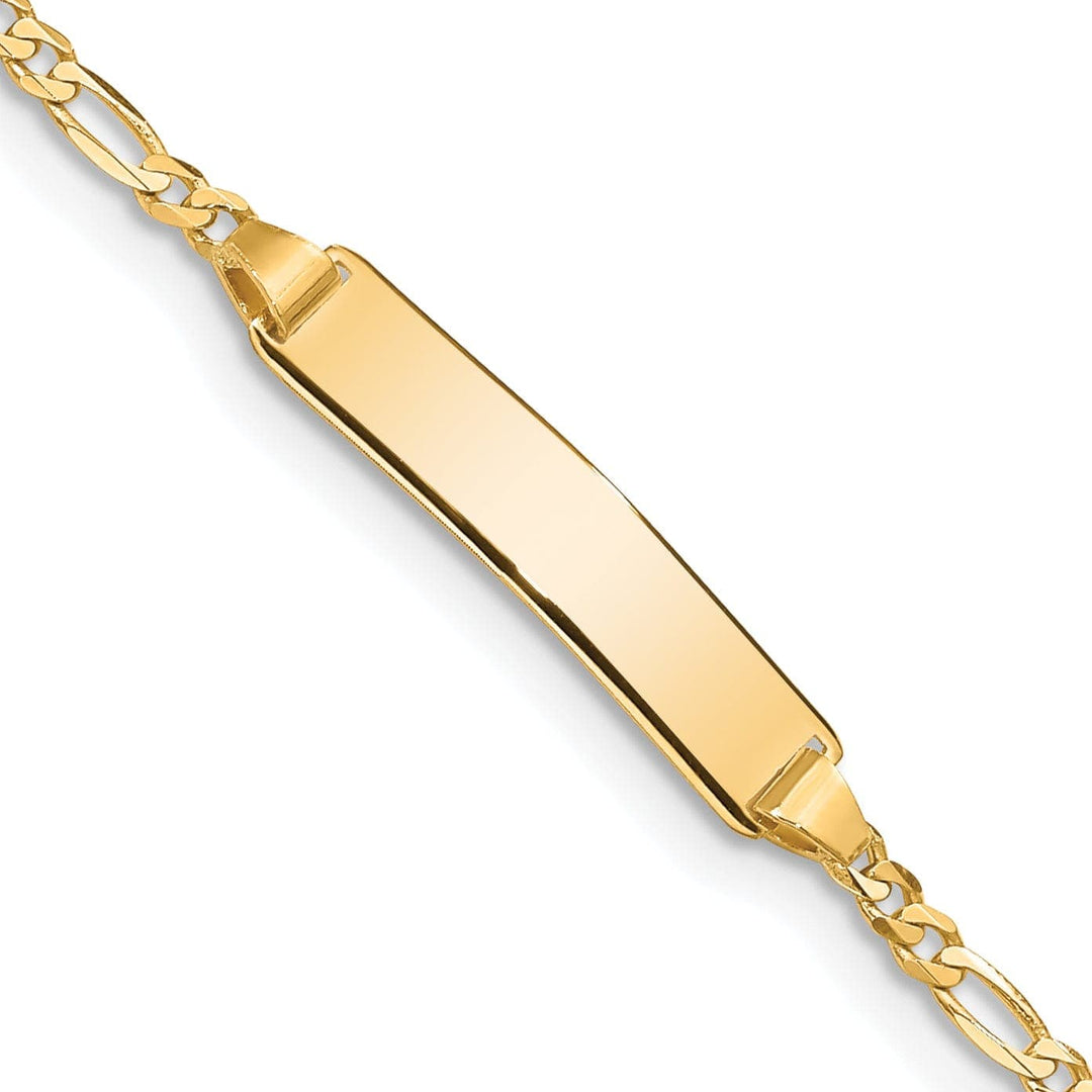Lovely Rita's Bracelets 14K Yellow Gold Baby ID Figaro Link Bracelet