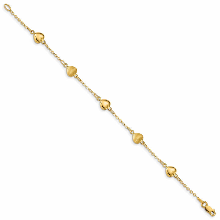 Lovely Rita's Bracelets 14K yellow gold bracelet multi-heart design. 7 inches
