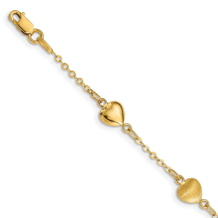 Lovely Rita's Bracelets 14K yellow gold bracelet multi-heart design. 7 inches