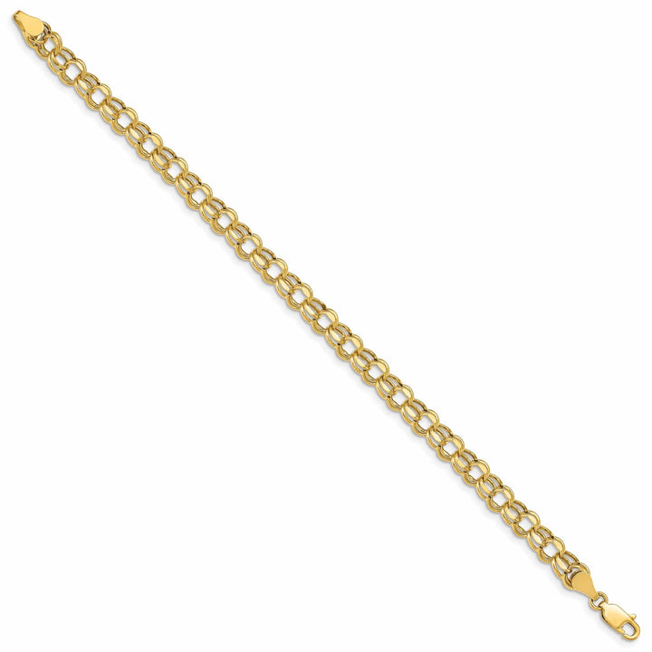 Lovely Rita's Bracelets 14k Yellow Gold Charm Bracelet, 5.5-mm, 8-inch, Semi-Solid Link Design