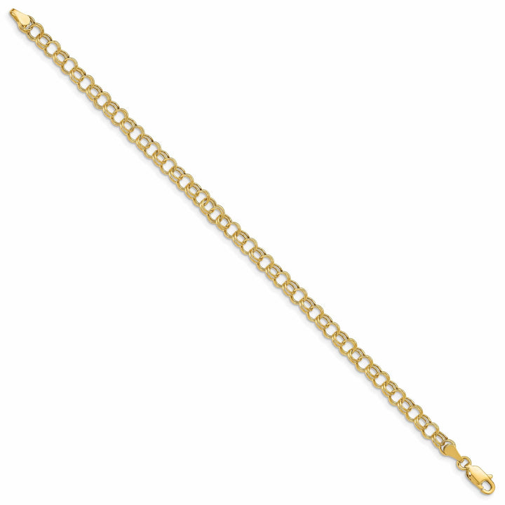 Lovely Rita's Bracelets 14k Yellow Gold Charm Bracelet, 5-mm, 7-inch, Hollow Link