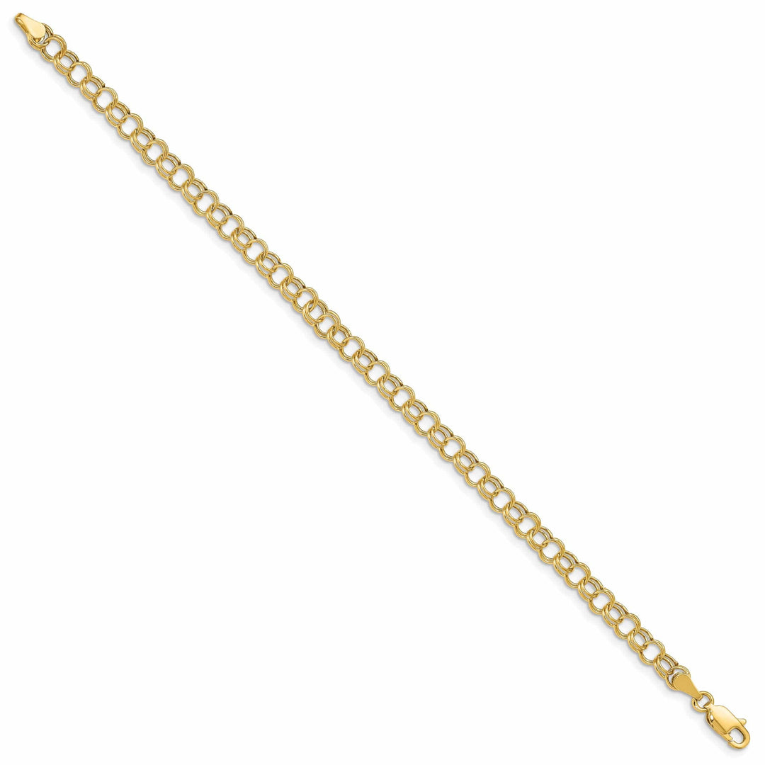 Lovely Rita's Bracelets 14k Yellow Gold Charm Bracelet, 5-mm, 8-inch, Semi-Solid Link Design