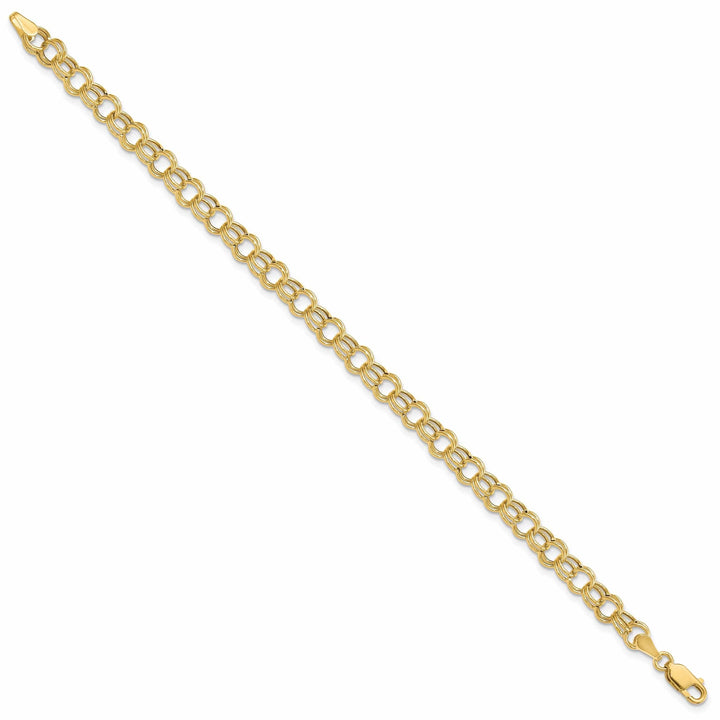 Lovely Rita's Bracelets 14k Yellow Gold Charm Bracelet - 8-inch, 6mm, Lobster Clasp