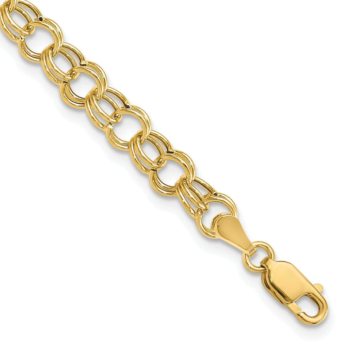 Lovely Rita's Bracelets 14k Yellow Gold Charm Bracelet - 8-inch, 6mm, Lobster Clasp