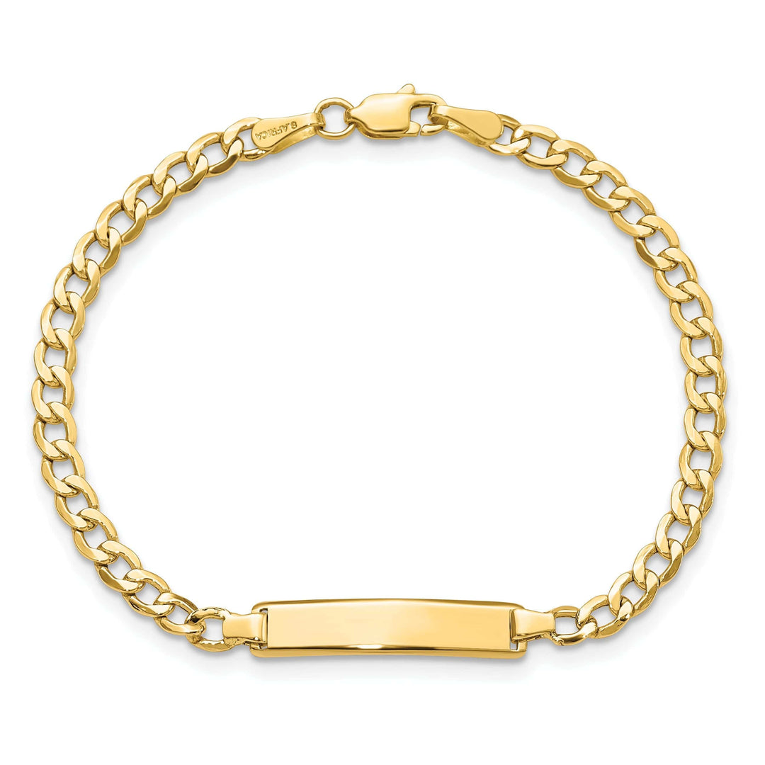 Lovely Rita's Bracelets 14K Yellow Gold Children Cuban Link ID Bracelet