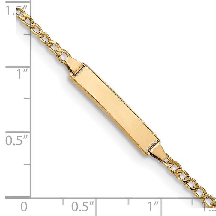Lovely Rita's Bracelets 14K Yellow Gold Children Cuban Link ID Bracelet