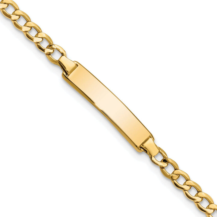 Lovely Rita's Bracelets 14K Yellow Gold Children Cuban Link ID Bracelet