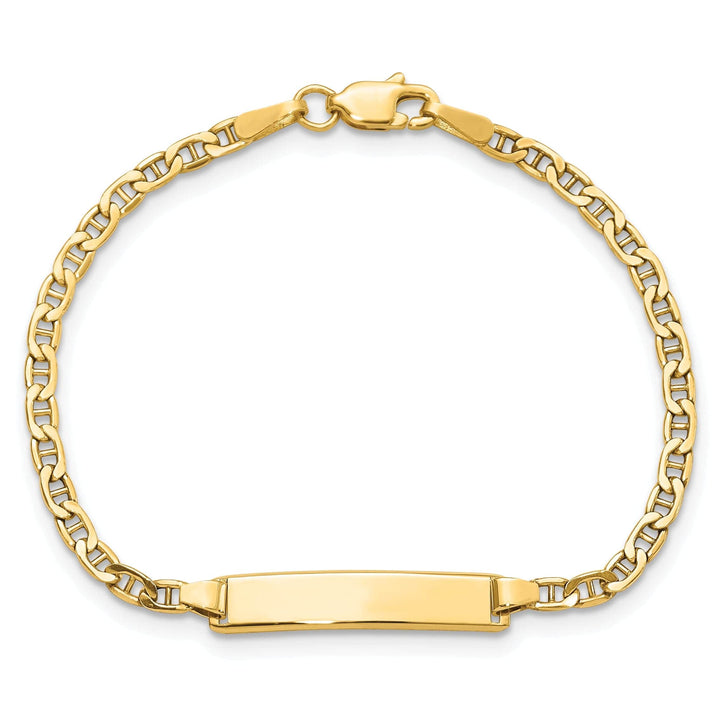 Lovely Rita's Bracelets 14K Yellow Gold Childrens Anchor ID Bracelet
