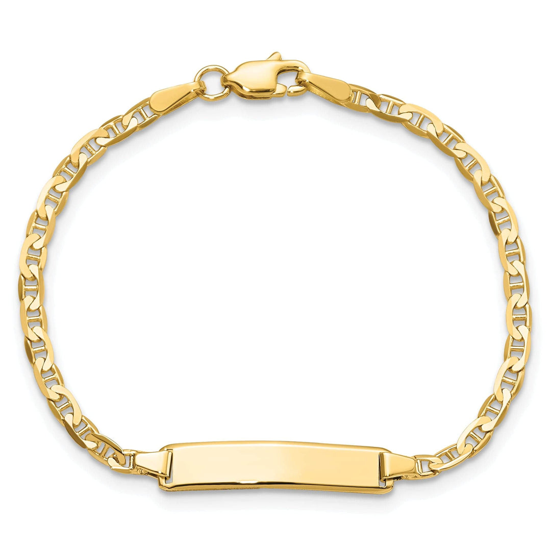 Lovely Rita's Bracelets 14K Yellow Gold Childrens Anchor ID Bracelet