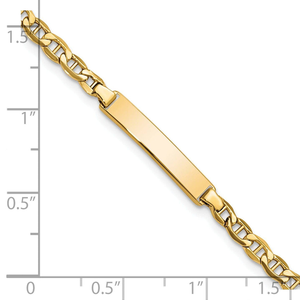Lovely Rita's Bracelets 14K Yellow Gold Childrens Anchor ID Bracelet