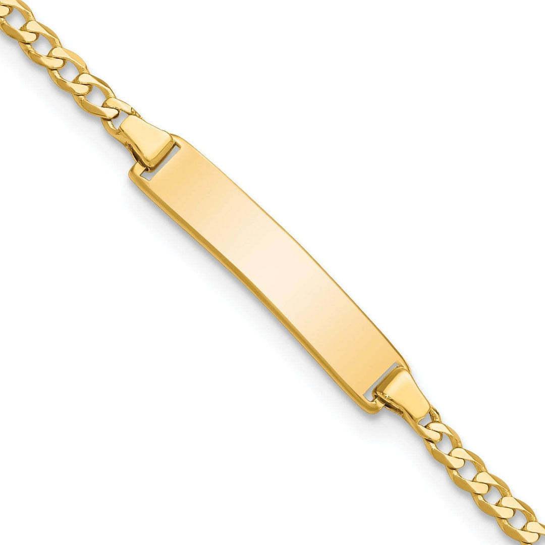 Lovely Rita's Bracelets 14K Yellow Gold Childrens Curb Link ID Bracelet