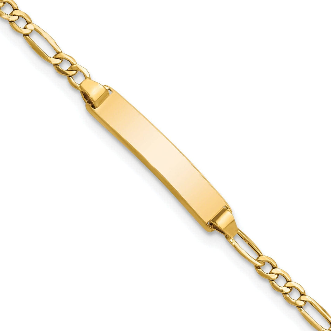 Lovely Rita's Bracelets 14K Yellow Gold Childrens Figaro ID Bracelet