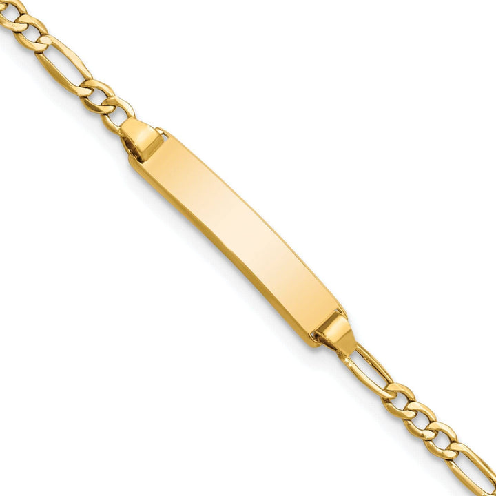 Lovely Rita's Bracelets 14K Yellow Gold Childrens Figaro ID Bracelet
