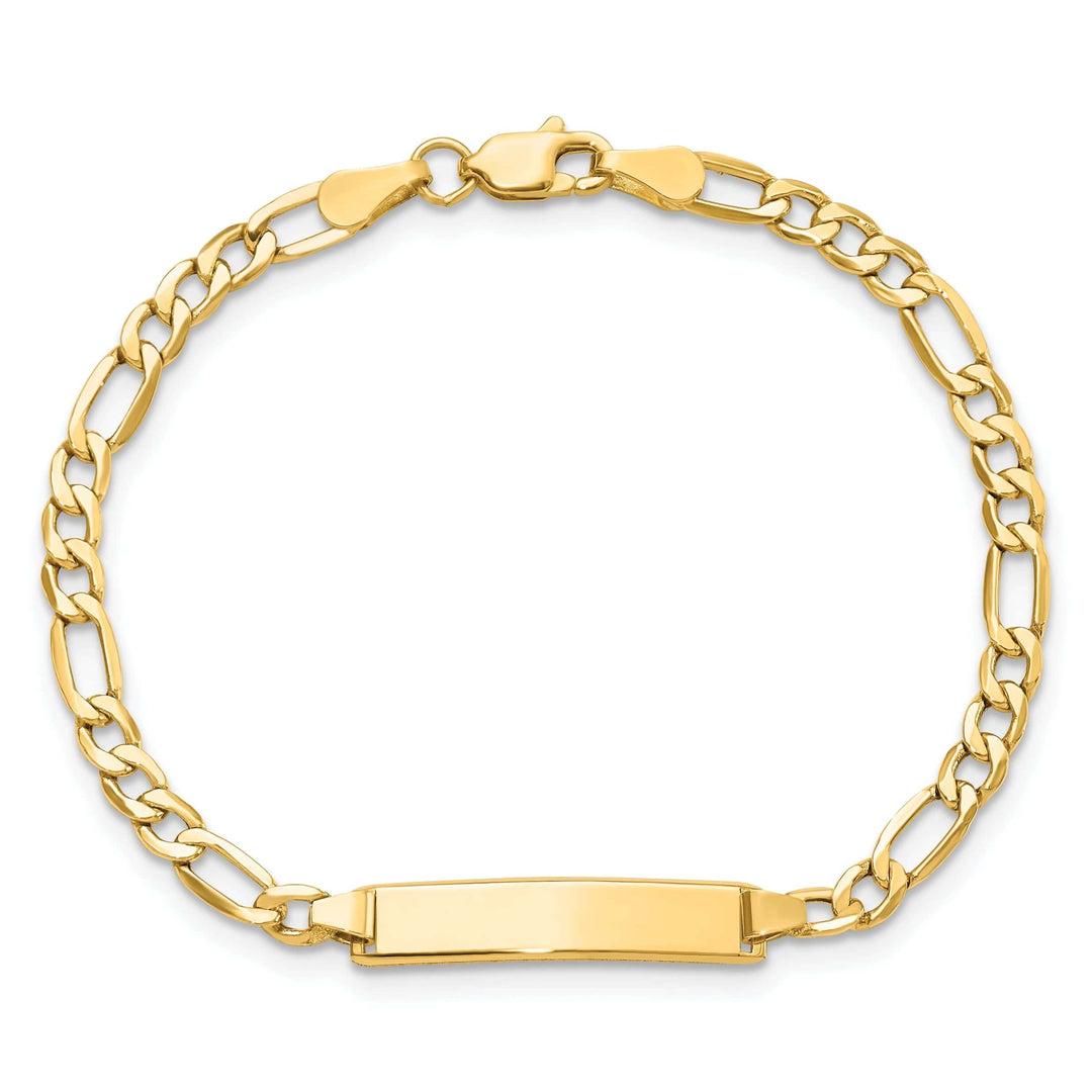Lovely Rita's Bracelets 14K Yellow Gold Childrens Figaro ID Bracelet