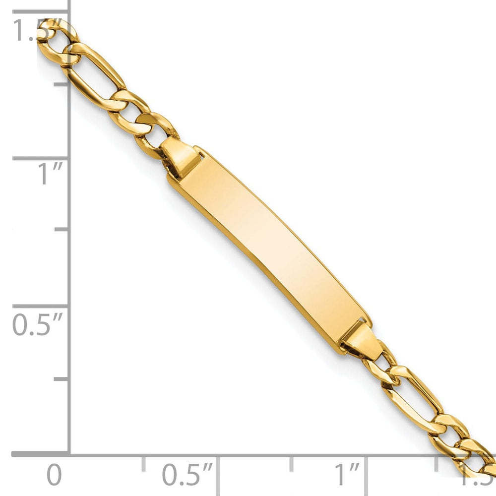 Lovely Rita's Bracelets 14K Yellow Gold Childrens Figaro ID Bracelet