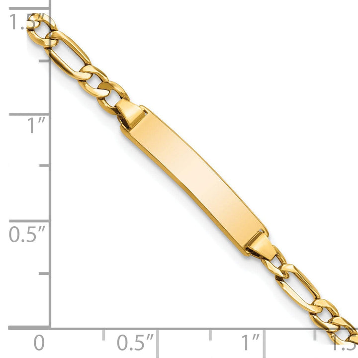 Lovely Rita's Bracelets 14K Yellow Gold Childrens Figaro ID Bracelet