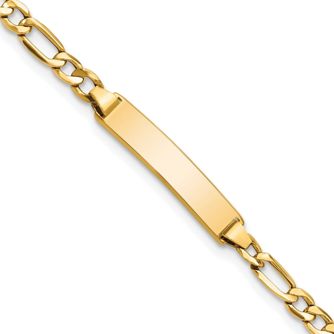 Lovely Rita's Bracelets 14K Yellow Gold Childrens Figaro ID Bracelet