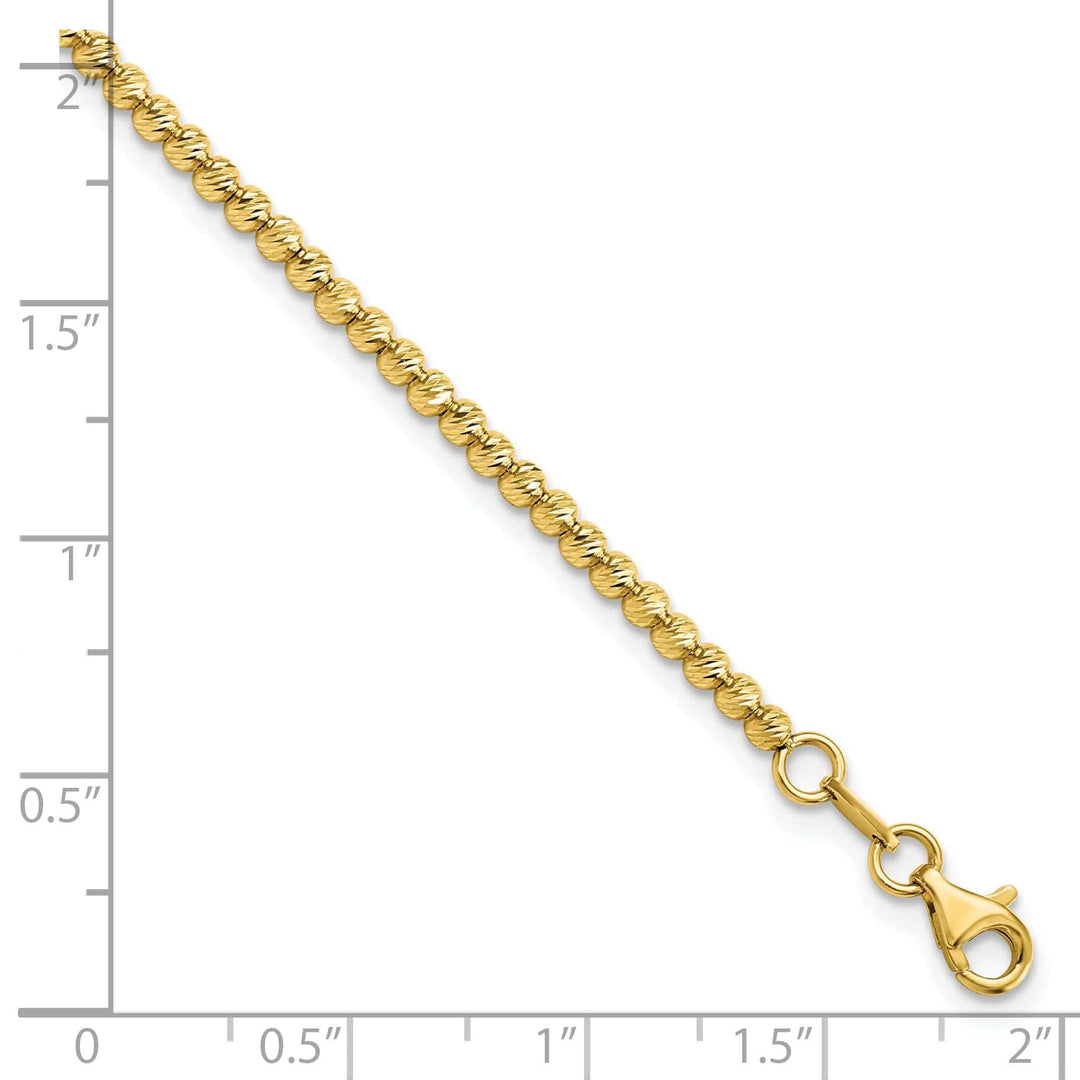 Lovely Rita's Bracelets 14k Yellow Gold D.C Beaded Bracelet