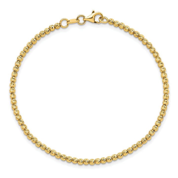 Lovely Rita's Bracelets 14k Yellow Gold D.C Beaded Bracelet