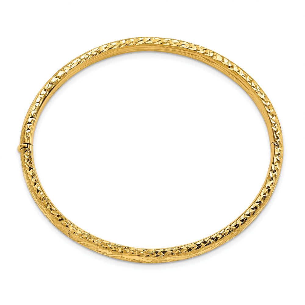 Lovely Rita's Bracelets 14k Yellow Gold Diamond Cut Bangle