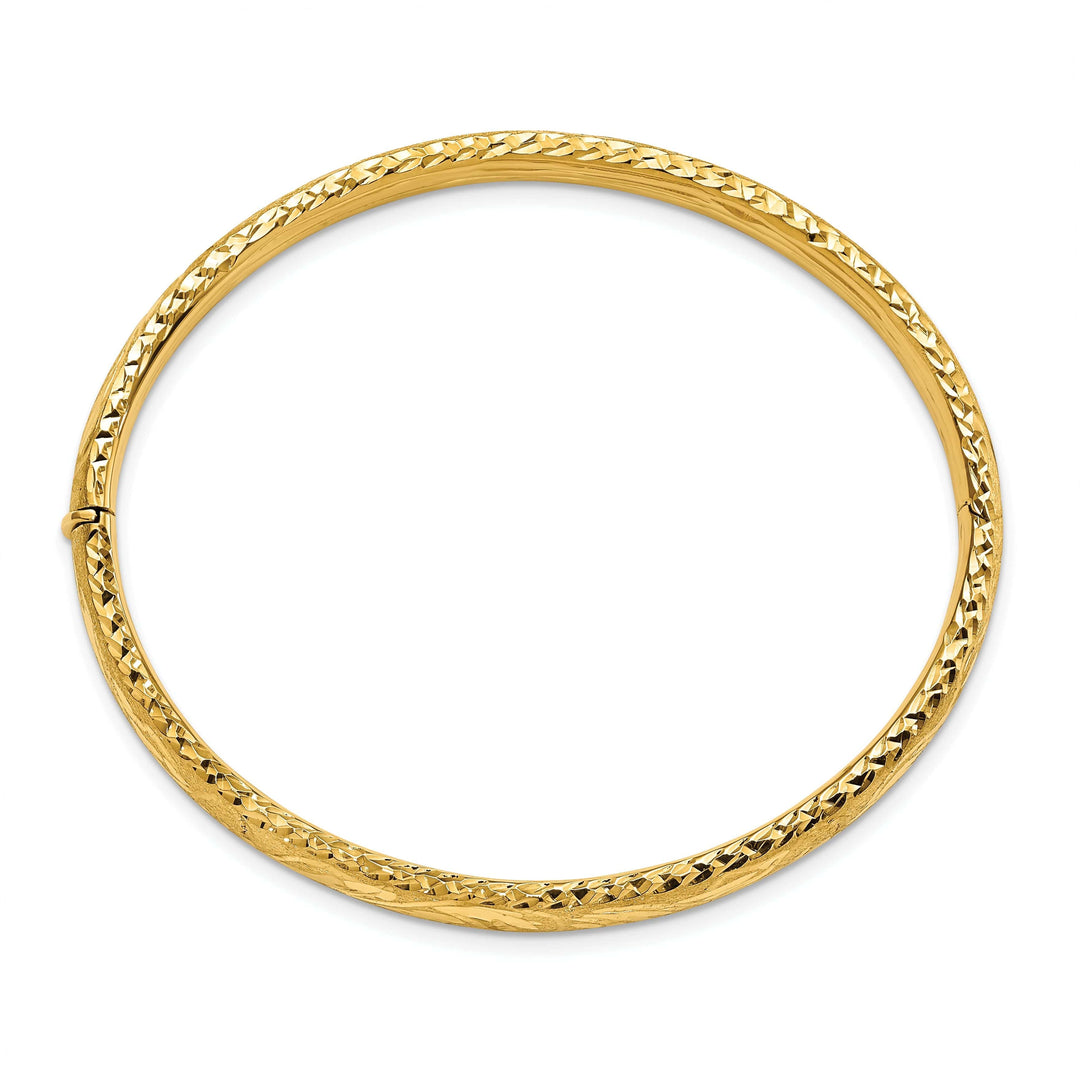 Lovely Rita's Bracelets 14k Yellow Gold Diamond Cut Bangle