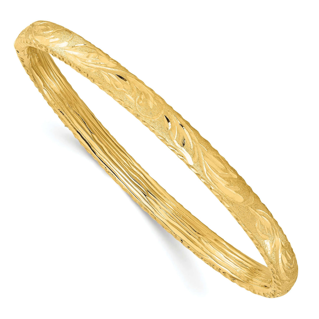 Lovely Rita's Bracelets 14k Yellow Gold Diamond Cut Bangle