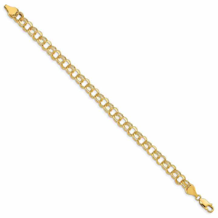 Lovely Rita's Bracelets 14k Yellow Gold Doubl Link Charm Bracelet