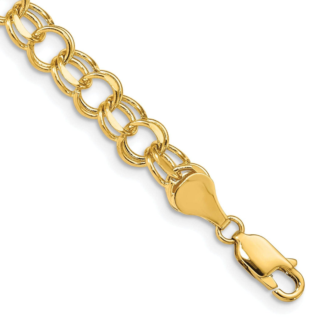 Lovely Rita's Bracelets 14k Yellow Gold Doubl Link Charm Bracelet