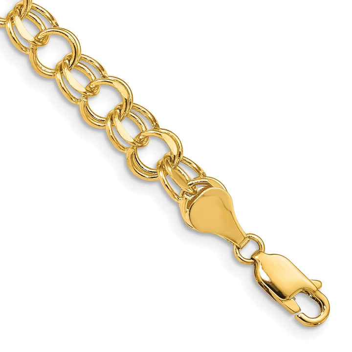 Lovely Rita's Bracelets 14k Yellow Gold Doubl Link Charm Bracelet