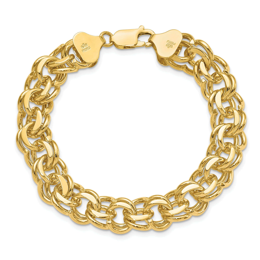 Lovely Rita's Bracelets 14k Yellow Gold Double Link Charm Bracelet