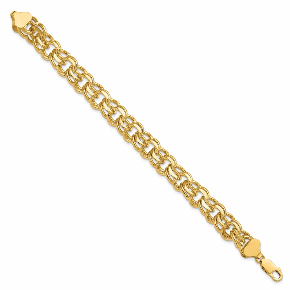 Lovely Rita's Bracelets 14k Yellow Gold Double Link Charm Bracelet