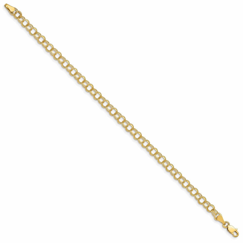 Lovely Rita's Bracelets 14k Yellow Gold Double Link Charm Bracelet