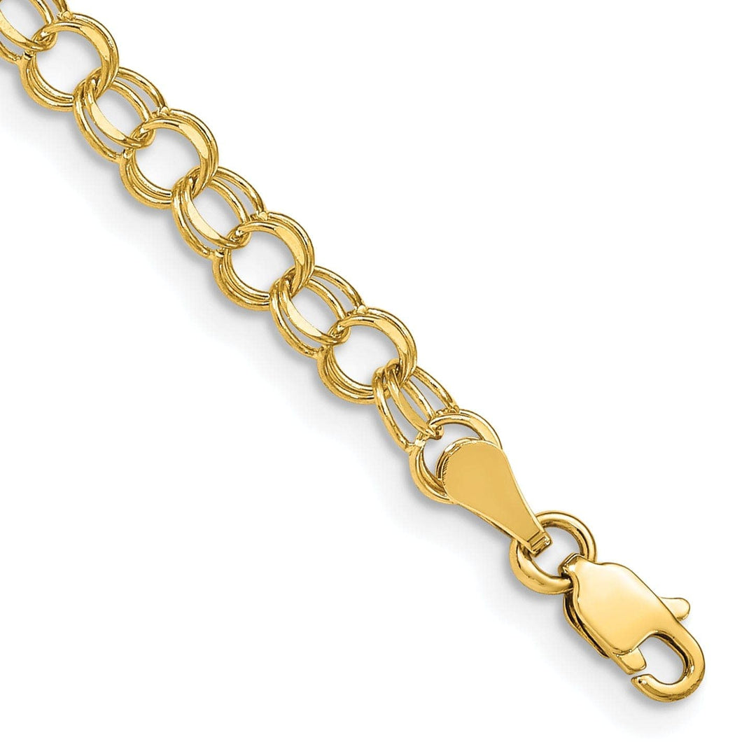 Lovely Rita's Bracelets 14k Yellow Gold Double Link Charm Bracelet