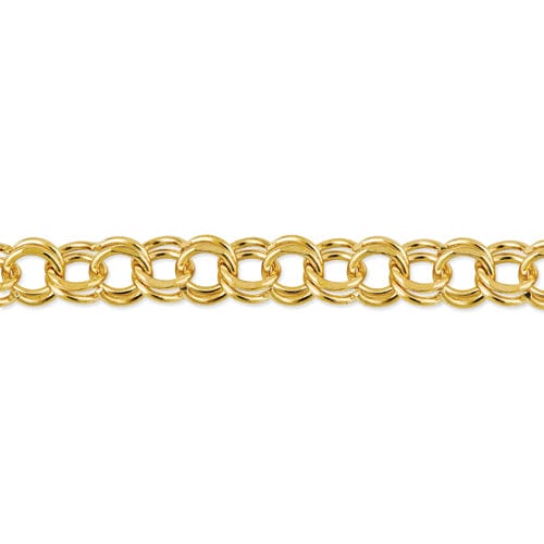 Lovely Rita's Bracelets 14k Yellow Gold Double Link Charm Bracelet