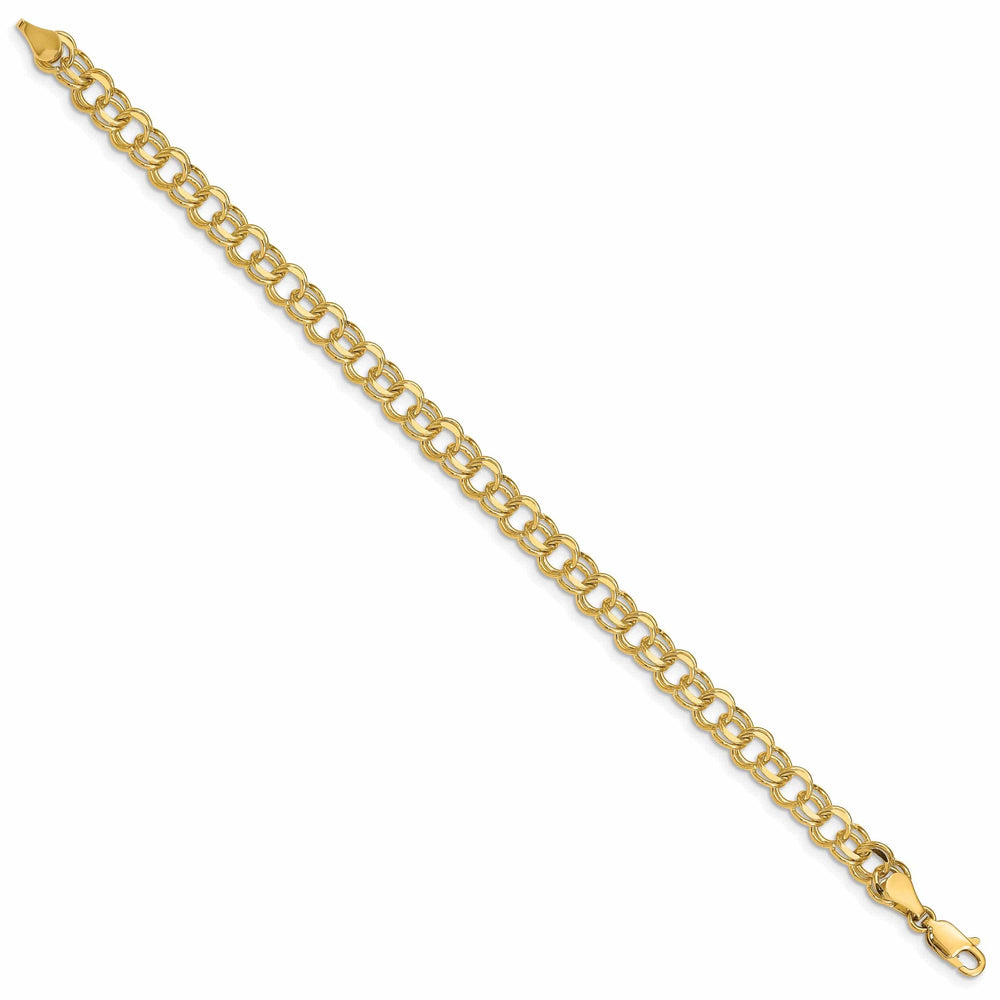 Lovely Rita's Bracelets 14k Yellow Gold Double Link Charm Bracelet
