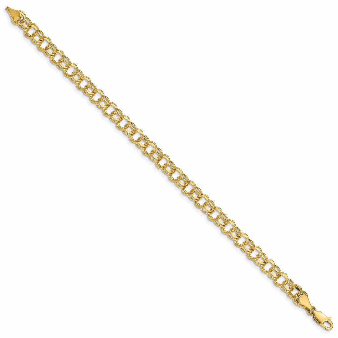 Lovely Rita's Bracelets 14k Yellow Gold Double Link Charm Bracelet