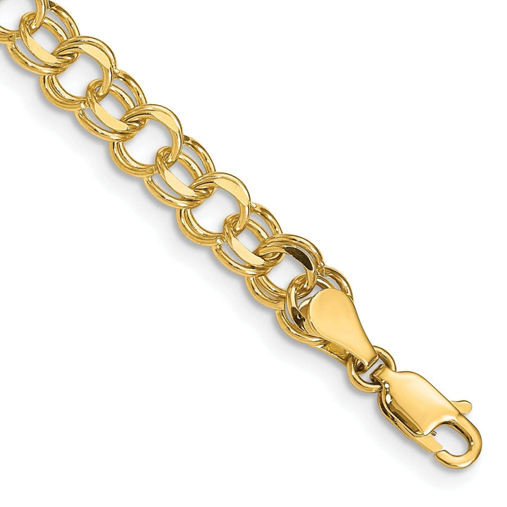 Lovely Rita's Bracelets 14k Yellow Gold Double Link Charm Bracelet