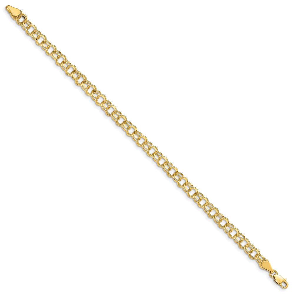 Lovely Rita's Bracelets 14k Yellow Gold Double Link Charm Bracelet