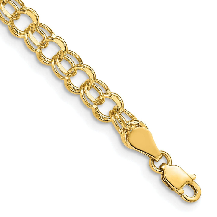 Lovely Rita's Bracelets 14k Yellow Gold Double Link Charm Bracelet