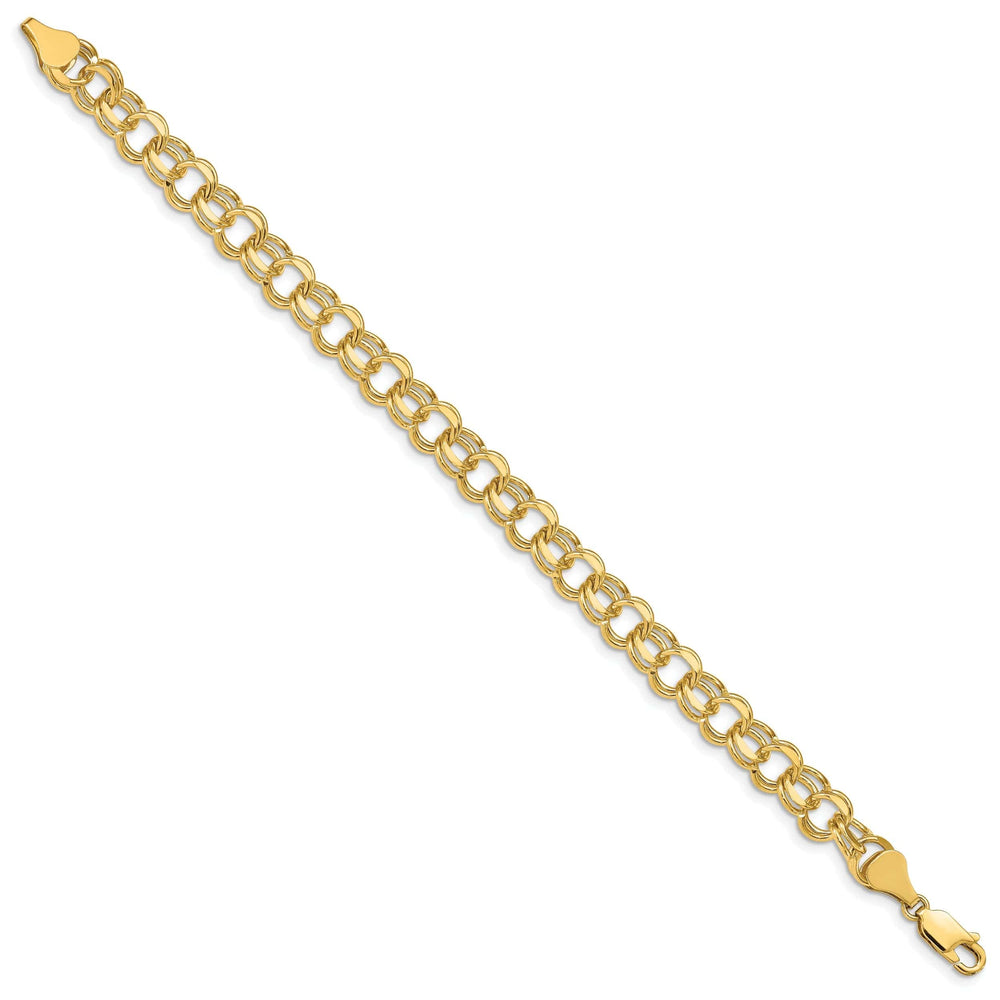 Lovely Rita's Bracelets 14k Yellow Gold Double Link Charm Bracelet