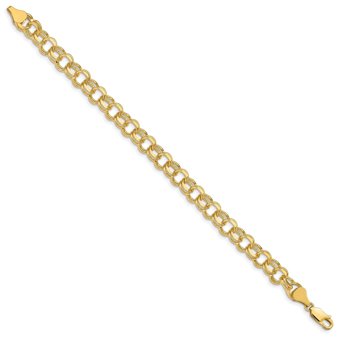 Lovely Rita's Bracelets 14k Yellow Gold Double Link Charm Bracelet