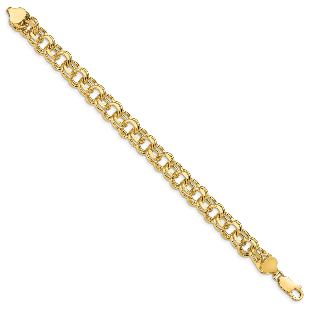 Lovely Rita's Bracelets 14k Yellow Gold Double Link Charm Bracelet