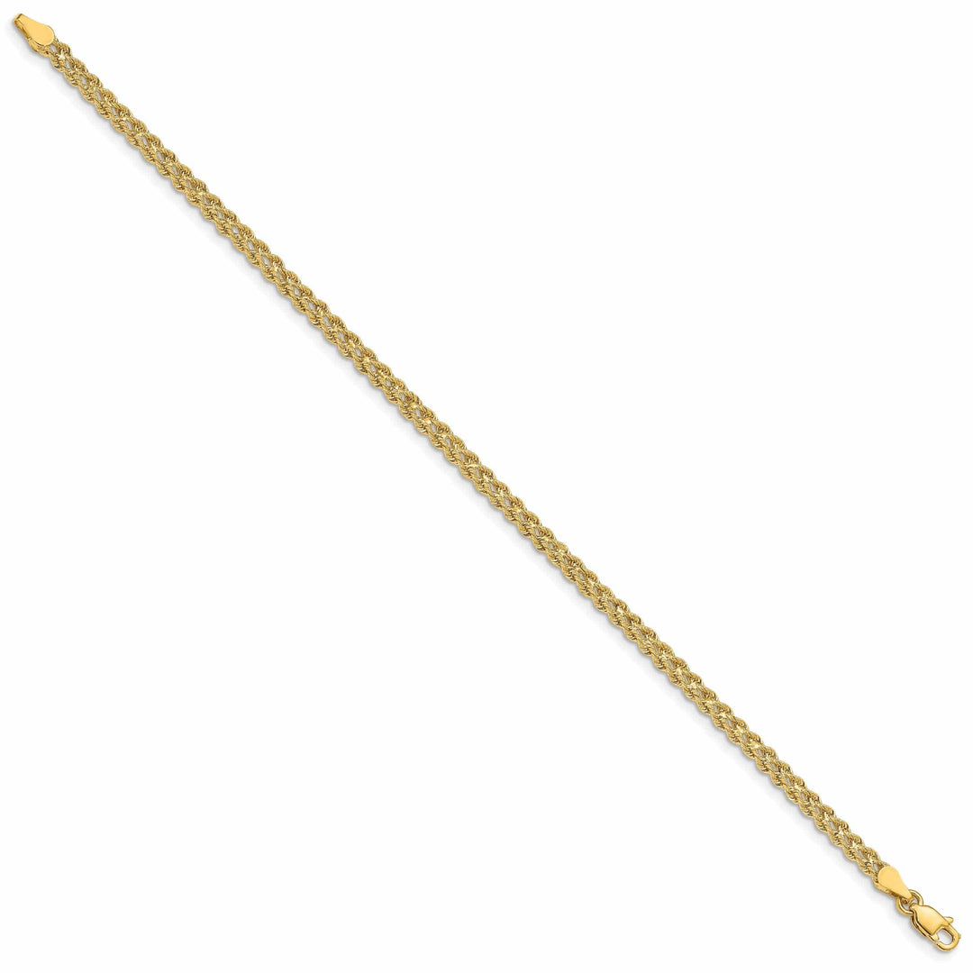 Lovely Rita's Bracelets 14k Yellow Gold Double Strand Solid Rope Bracelet