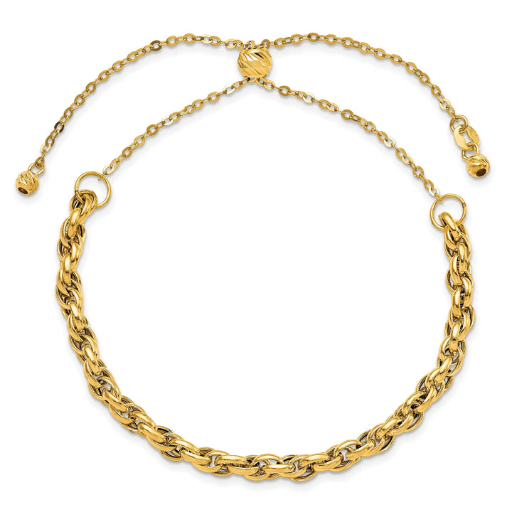Lovely Rita's Bracelets 14k Yellow Gold Fancy Link Adjustable Bracelet