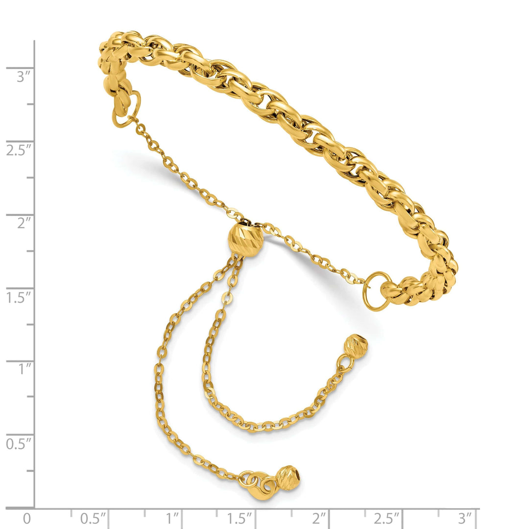 Lovely Rita's Bracelets 14k Yellow Gold Fancy Link Adjustable Bracelet